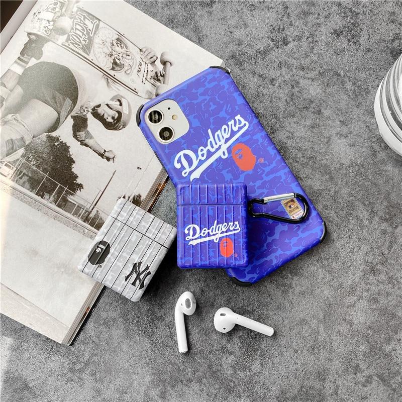 Baseball 'Dodgers | Yankees | Bathing Ape' AirPods Case Shock Proof Cover