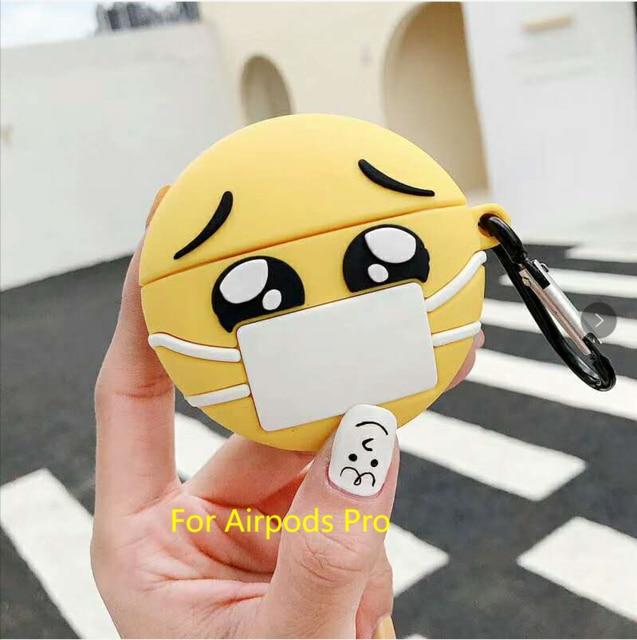 Cute Sick Facemask Emoji Premium AirPods Pro Case Shock Proof Cover