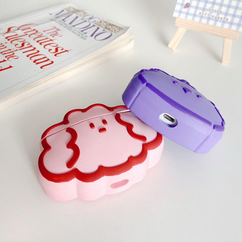 Cute Purple Bear | Pink Cloud Premium AirPods Pro Case Shock Proof Cover