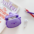 Cute Purple Bear | Pink Cloud Premium AirPods Pro Case Shock Proof Cover