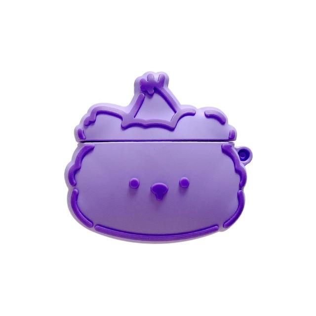 Cute Purple Bear | Pink Cloud Premium AirPods Case Shock Proof Cover