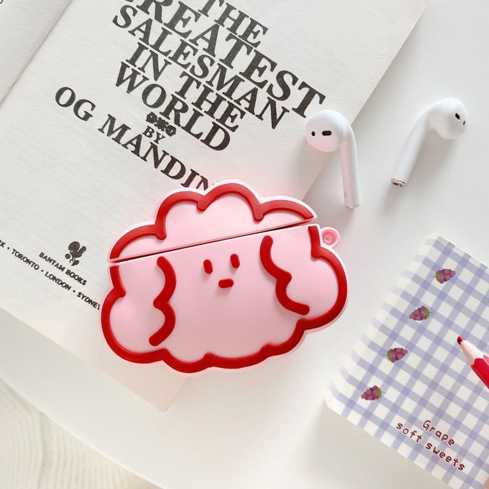 Cute Purple Bear | Pink Cloud Premium AirPods Case Shock Proof Cover