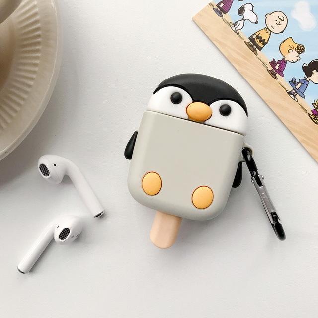 Penguin Ice Cream Premium AirPods Case Shock Proof Cover