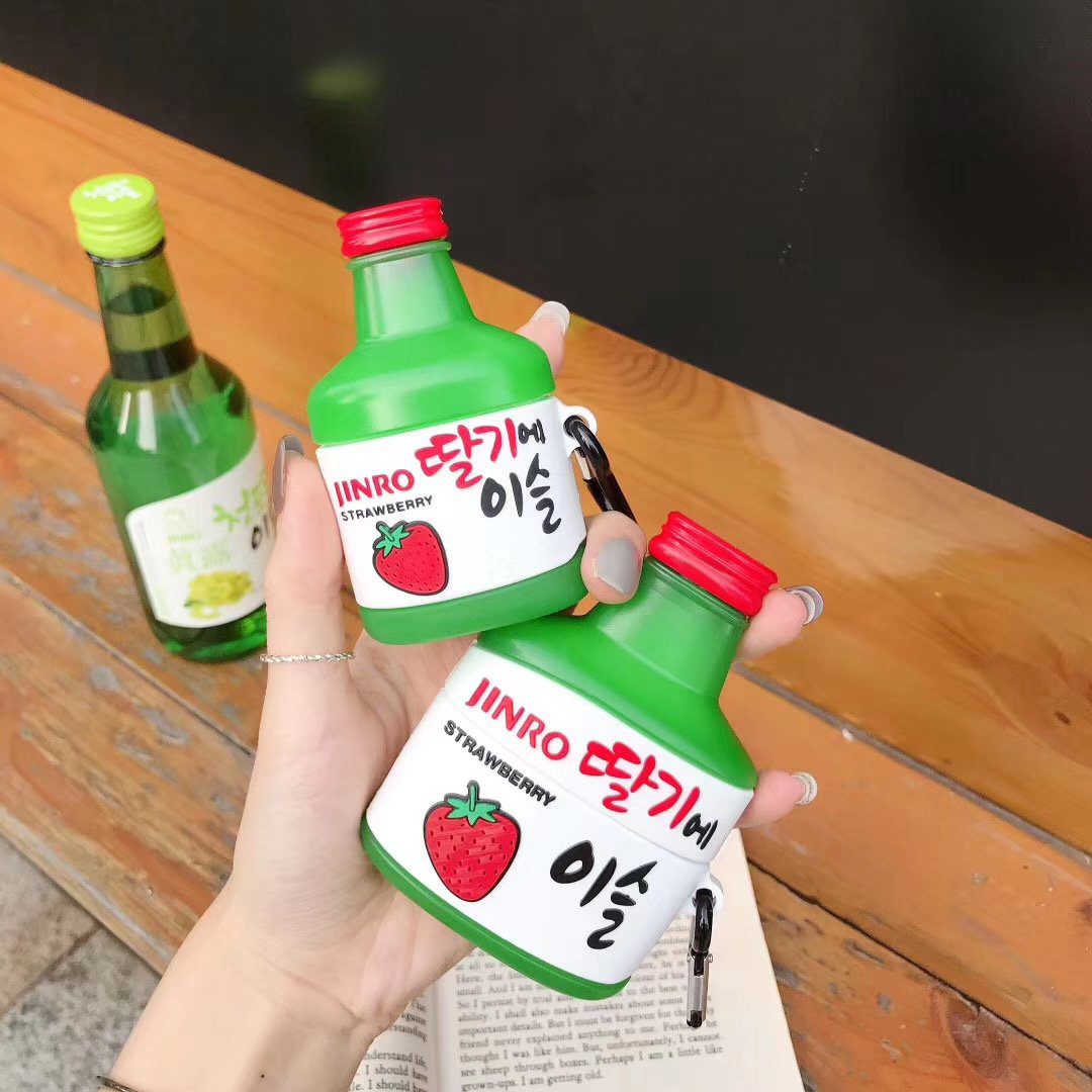 Korean Soju 'Strawberry' Premium AirPods Pro Case Shock Proof Cover