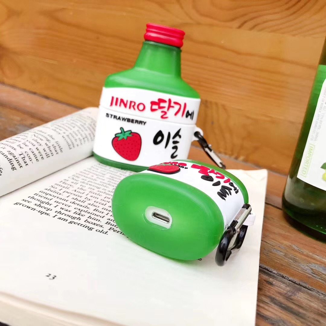 Korean Soju 'Strawberry' Premium AirPods Pro Case Shock Proof Cover