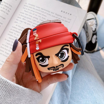 Captain Jack Sparrow 'Comic' Premium AirPods Case Shock Proof Cover