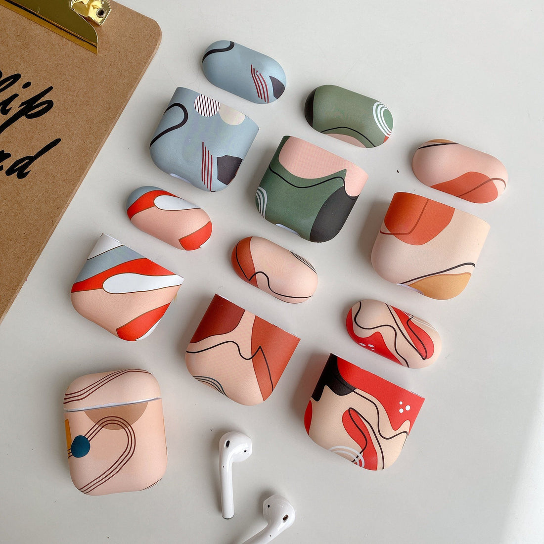 Modern Art Silicone AirPods Case Shock Proof Cover