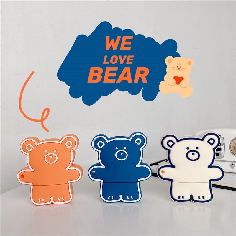 Teddy Bear 'Pencil' Premium AirPods Case Shock Proof Cover