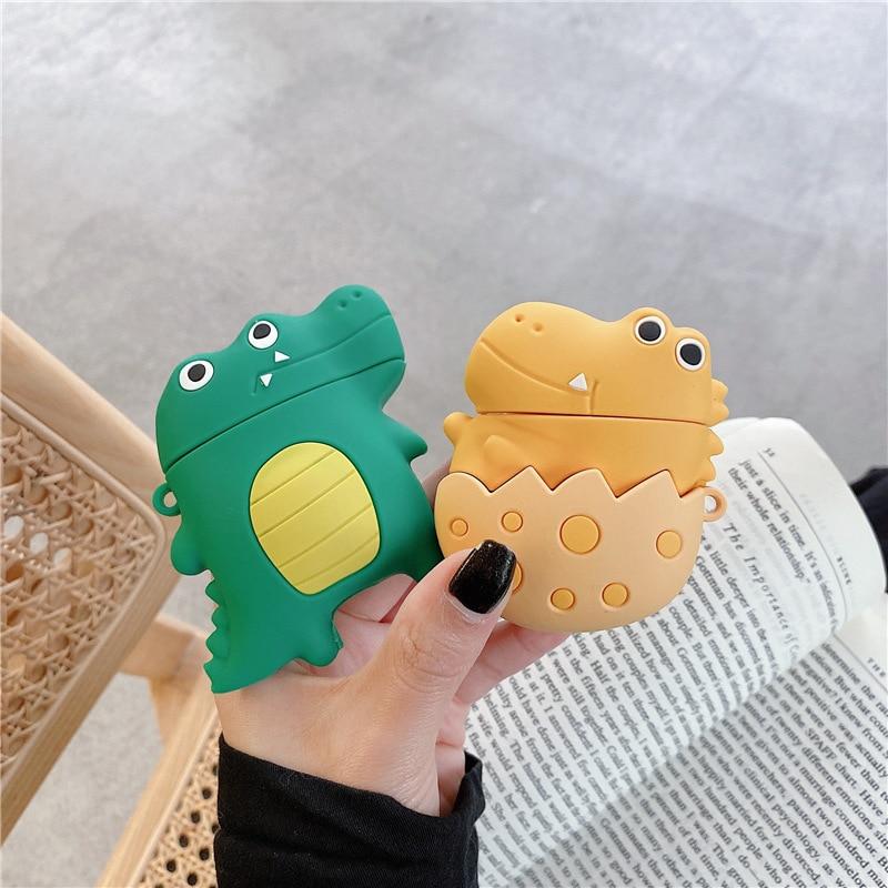 Cute Cartoon Crocodile Premium AirPods Case Shock Proof Cover