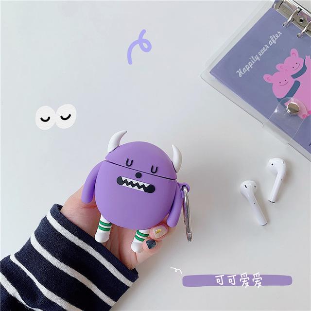 Cute Cartoon Monster Premium AirPods Case Shock Proof Cover