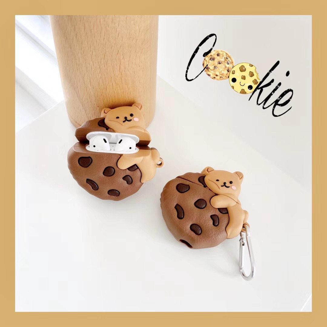 Bear Hugging a Cookie Premium AirPods Case Shock Proof Cover