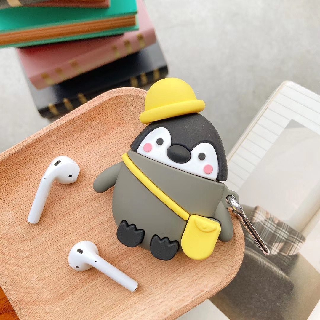 Penguin 'Going on an Adventure' Premium AirPods Case Shock Proof Cover