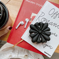 3D Black Flower Premium AirPods Case Shock Proof Cover