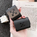 Off White Vegan Leather Airpods Holster