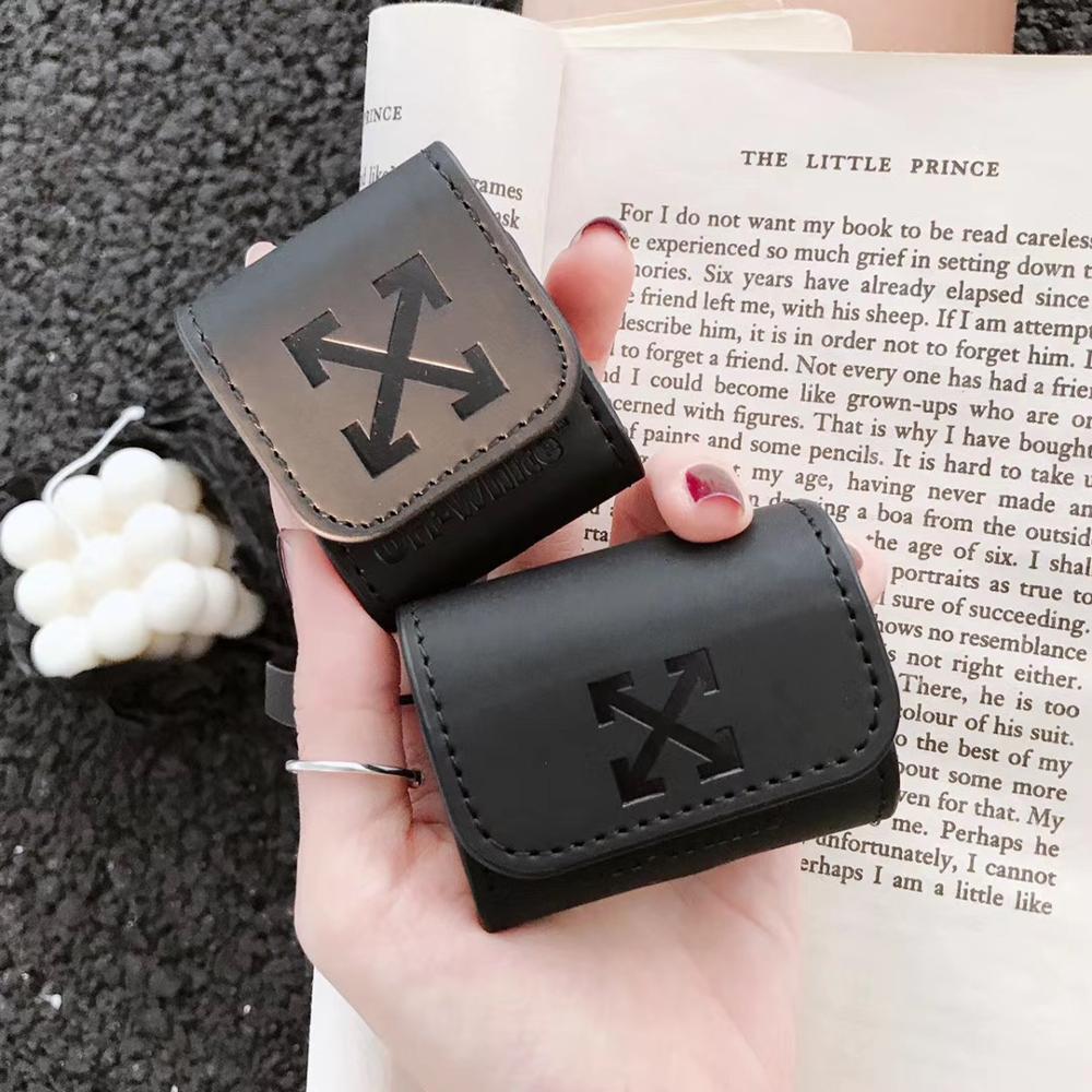 Off White Vegan Leather Airpods Pro Holster