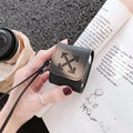 Off White Vegan Leather Airpods Holster