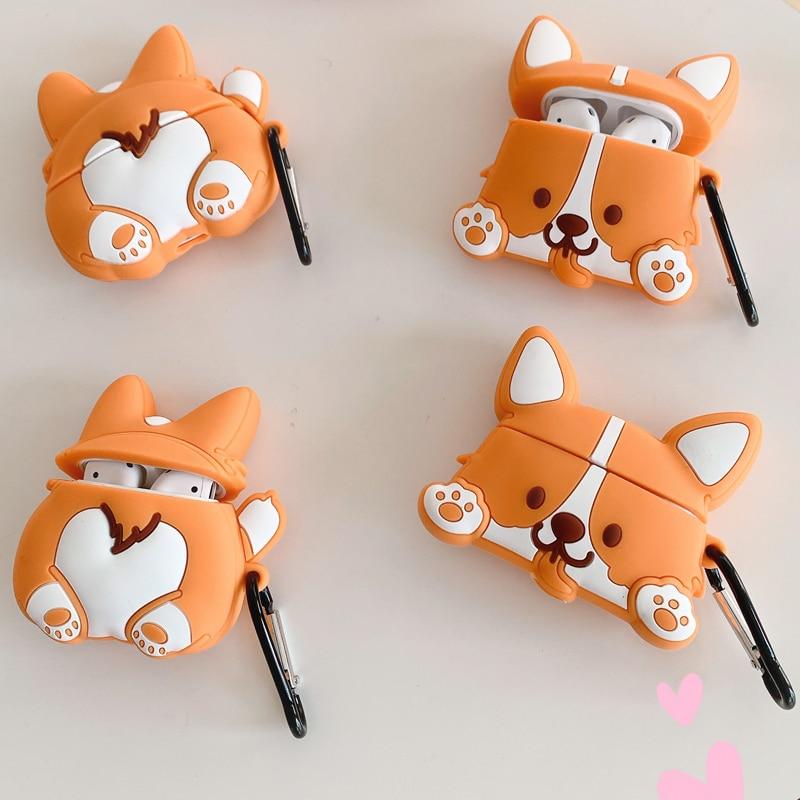 Cute Cartoon Corgi Dog Premium AirPods Case Shock Proof Cover