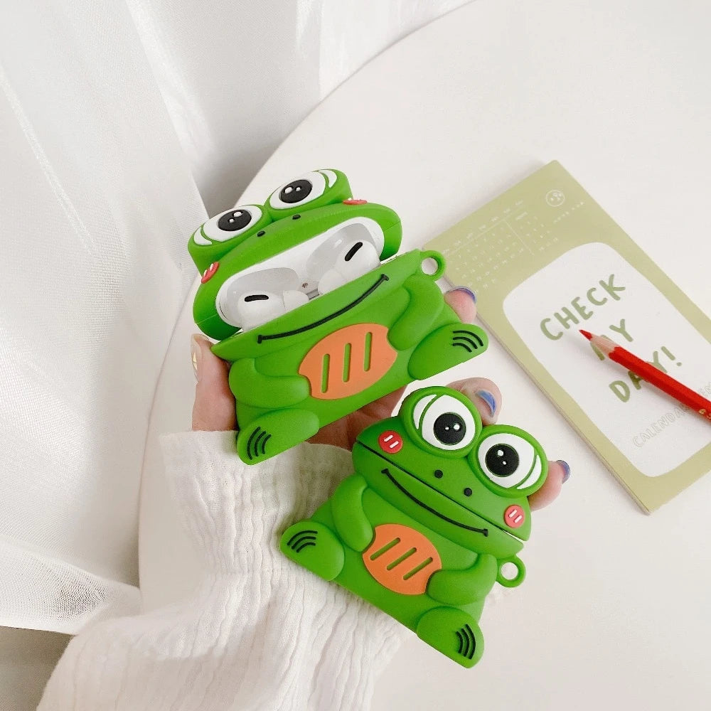 Cute Cartoon Happy Frog Premium AirPods Pro Case Shock Proof Cover