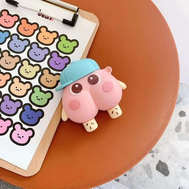 Cute Cartoon Ass Hat Man Premium AirPods Case Shock Proof Cover