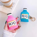 Pink RIO Cocktail Bottle Premium AirPods Case Shock Proof Cover