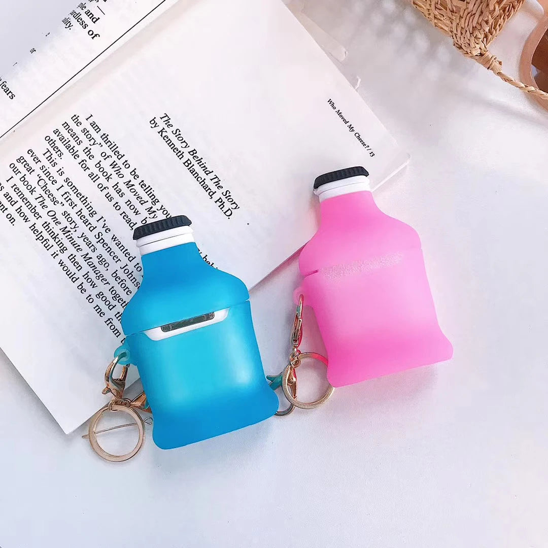 Pink RIO Cocktail Bottle Premium AirPods Case Shock Proof Cover