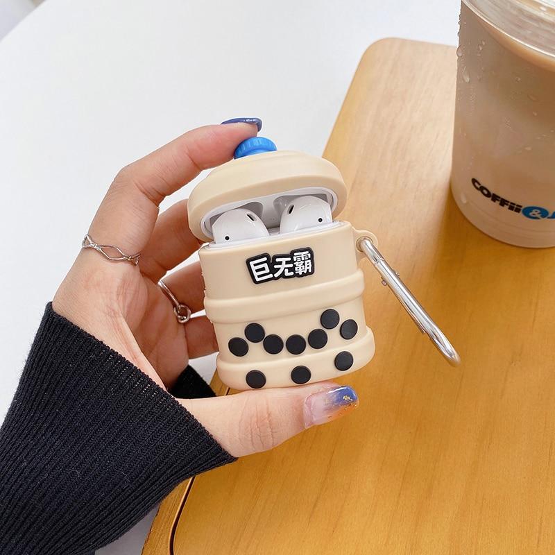 Barreled Japanese Milk Bubble Tea Premium AirPods Case Shock Proof Cover