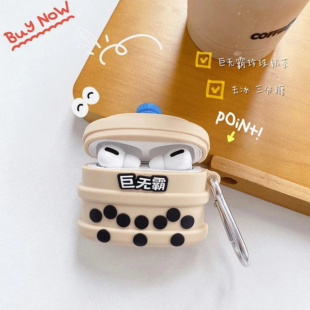 Barreled Japanese Milk Bubble Tea Premium AirPods Pro Case Shock Proof Cover