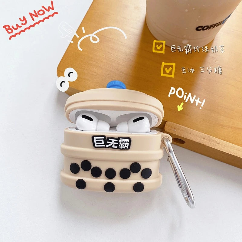 Barreled Japanese Milk Bubble Tea Premium AirPods Pro Case Shock Proof Cover