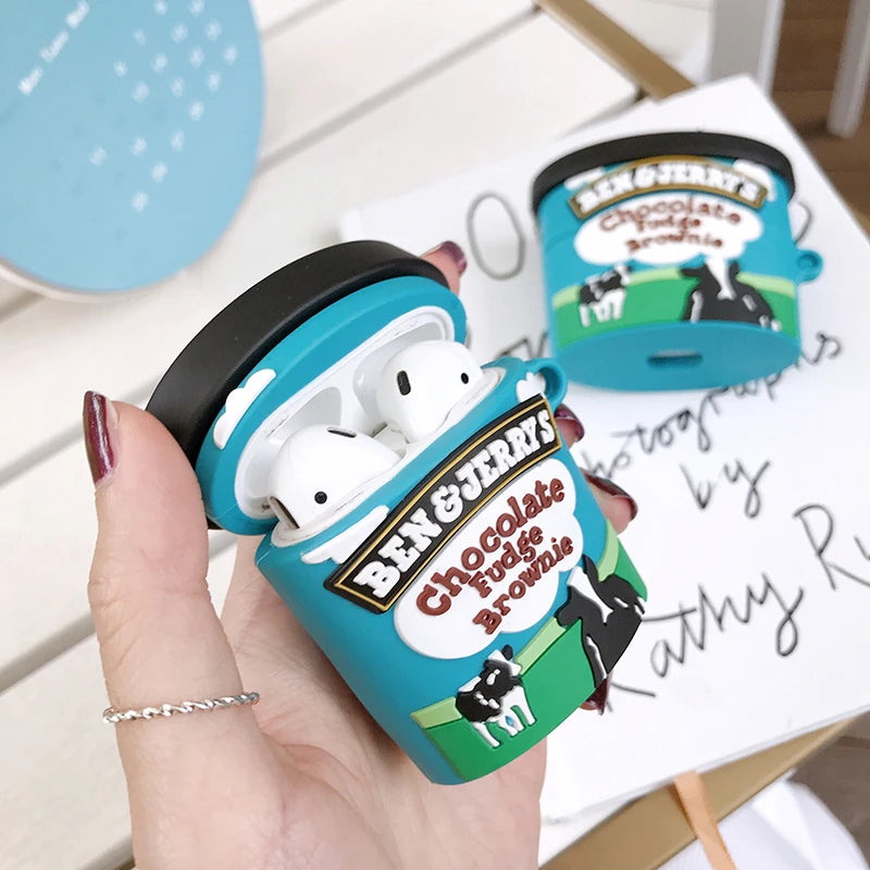 Ben and Jerry's 'Fudge Brownie | Ice Cream' Premium AirPods Case Shock Proof Cover