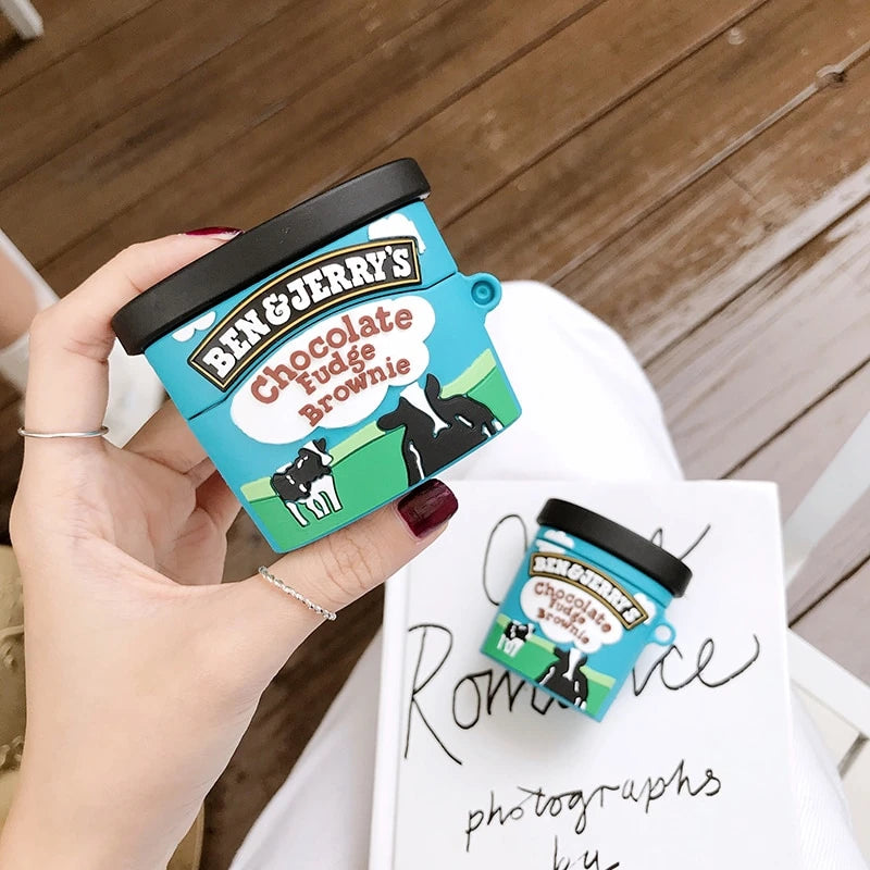 Ben and Jerry's 'Fudge Brownie | Ice Cream' Premium AirPods Pro Case Shock Proof Cover