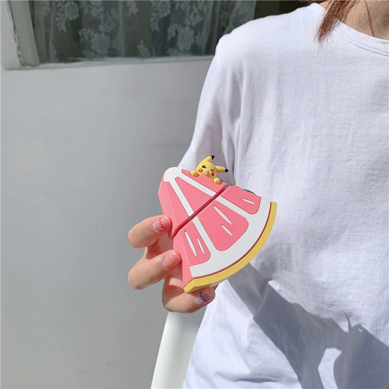 Pokemon 'Pikachu | Grapefruit' Premium AirPods Case Shock Proof Cover