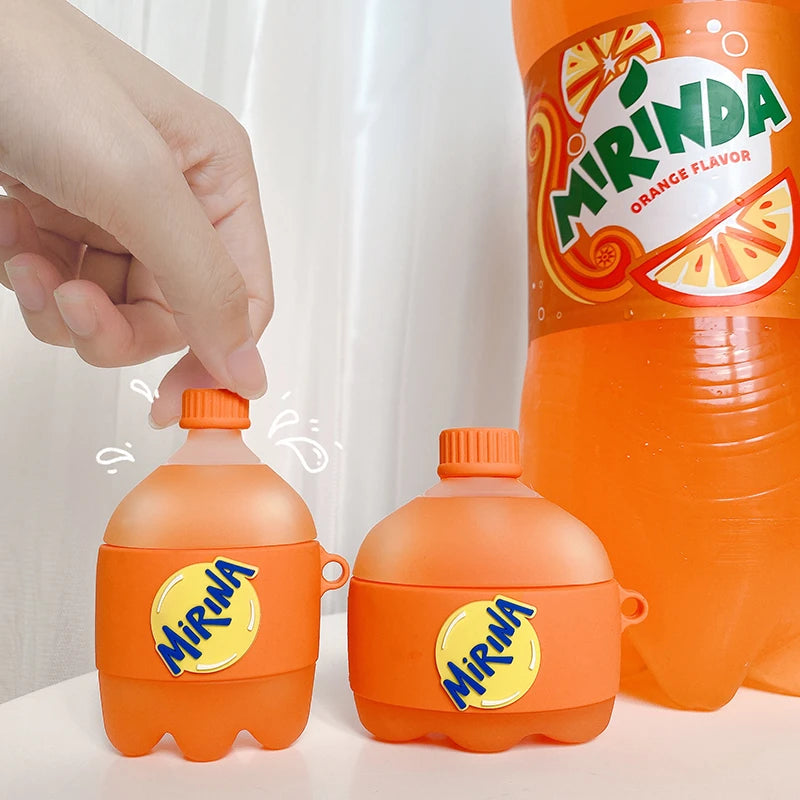 Mirinda Orange Soda Premium AirPods Case Shock Proof Cover