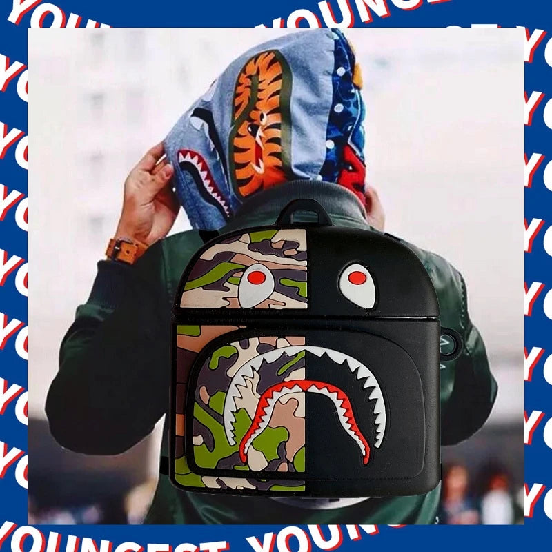 Bape Shark Backpack Premium AirPods Pro Case Shock Proof Cover