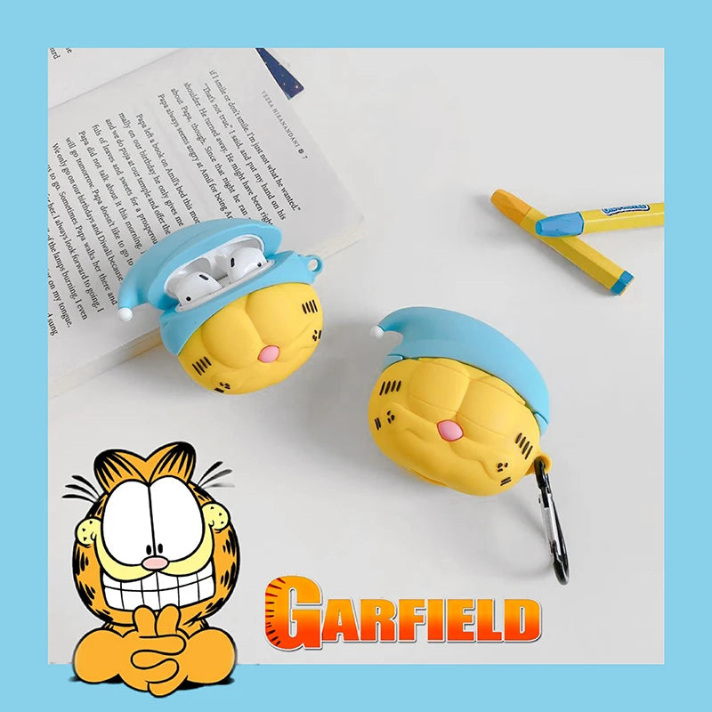 Sleeping Garfield Premium AirPods Case Shock Proof Cover