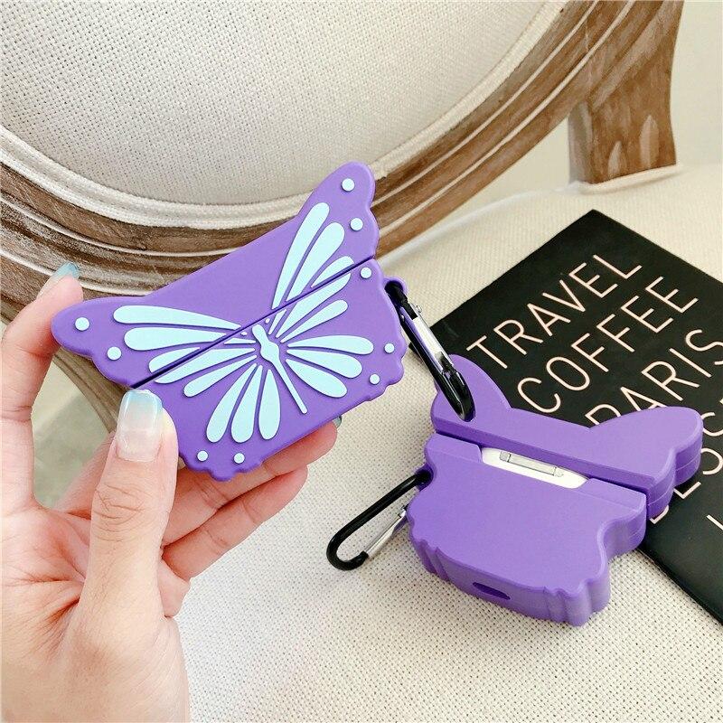 Purple Butterfly Premium AirPods Case Shock Proof Cover