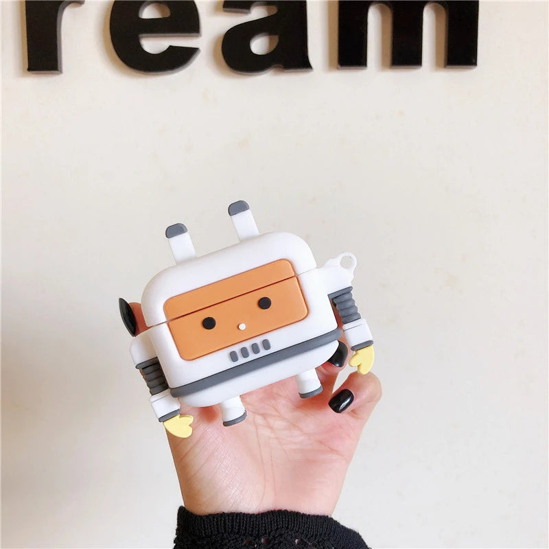 Cute Robot Premium AirPods Case Shock Proof Cover