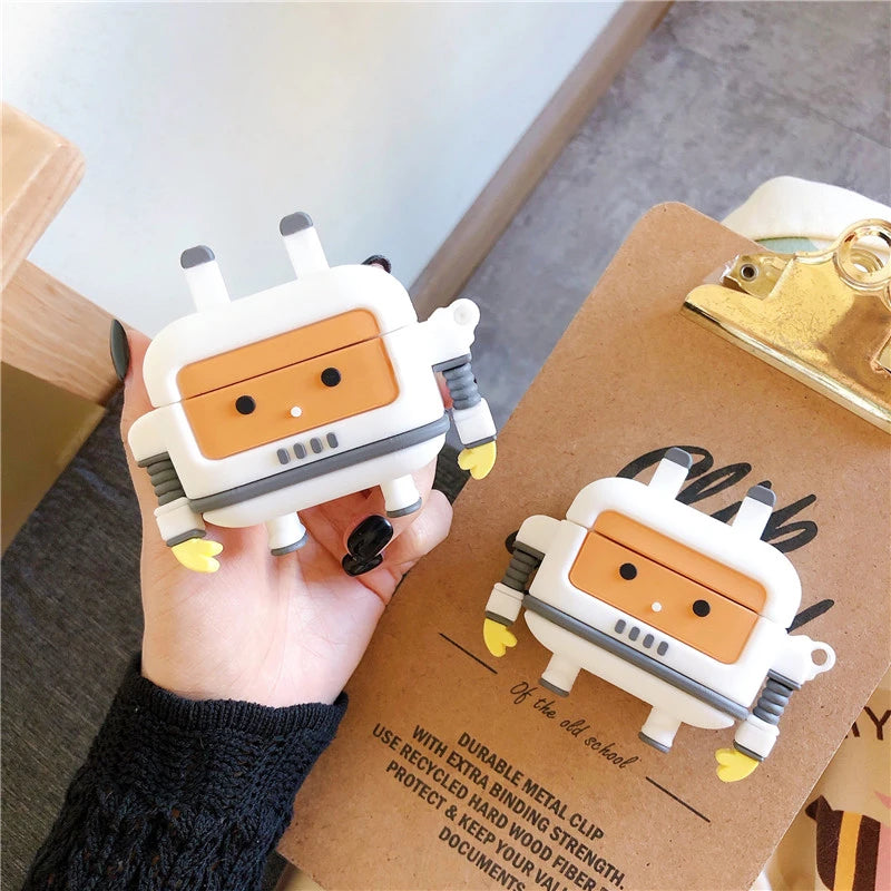 Cute Robot Premium AirPods Case Shock Proof Cover