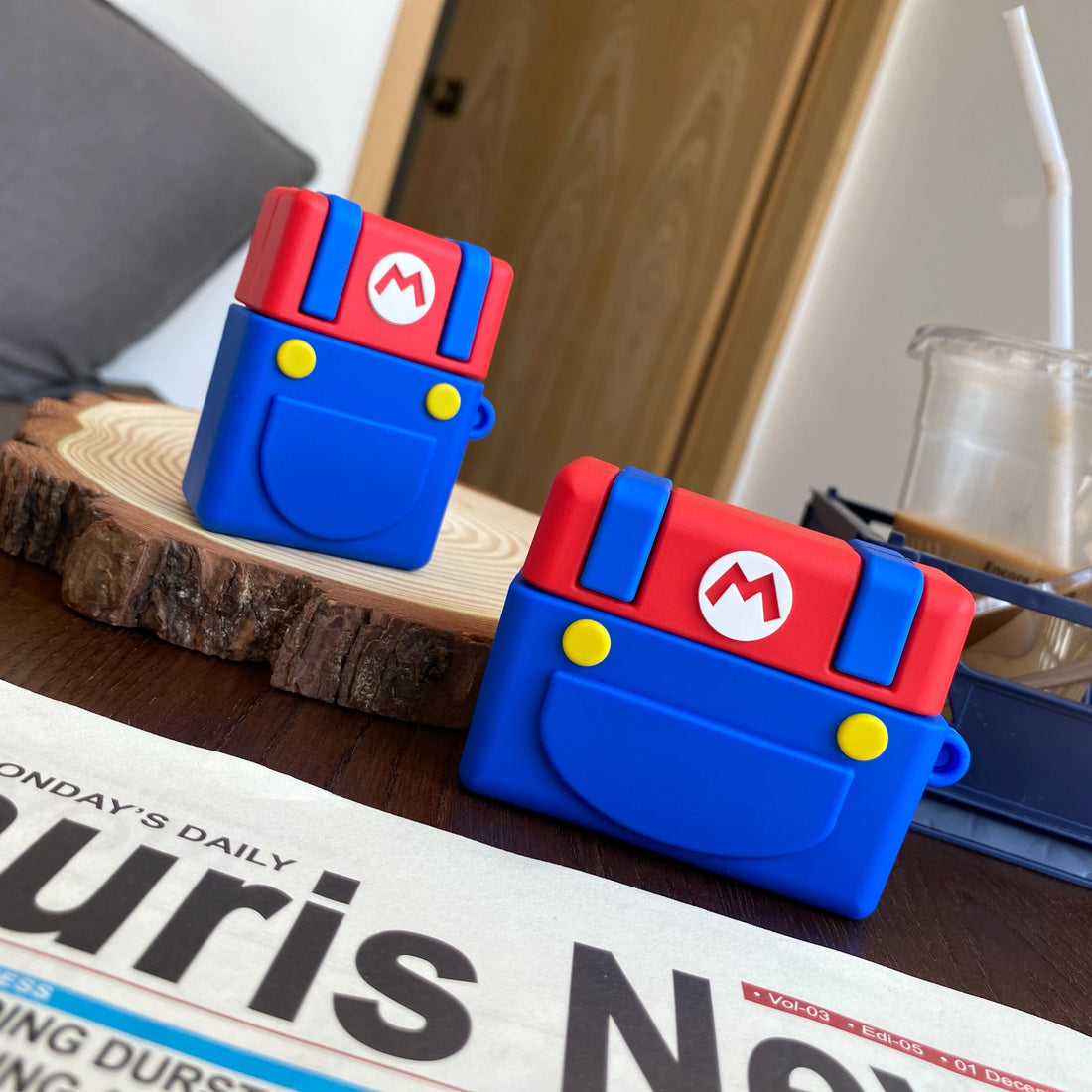 Super Mario Bros 'Buttons' Premium AirPods Case Shock Proof Cover