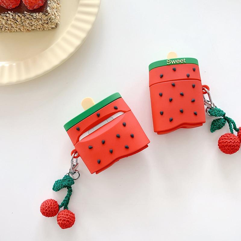 Strawberry Ice Cream Bar Premium AirPods Pro Case Shock Proof Cover
