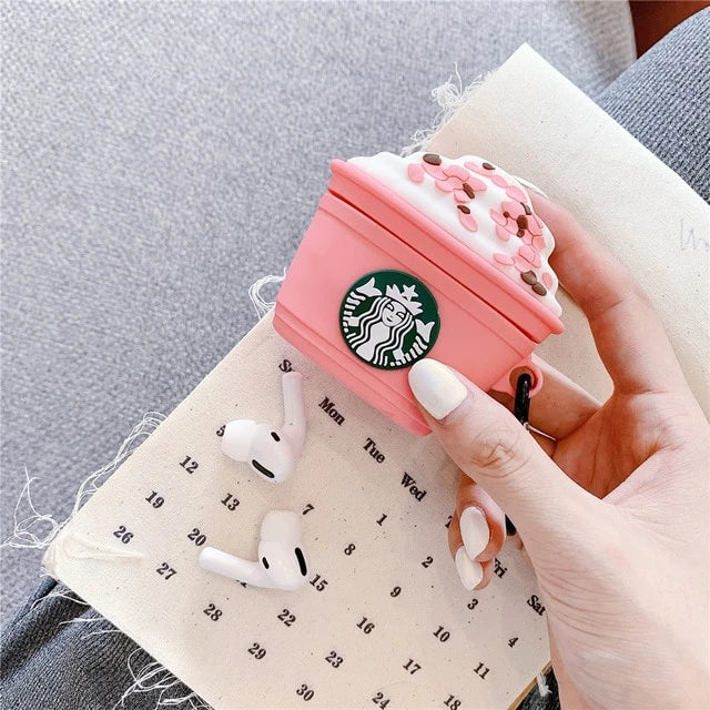 Starbucks 'Strawberry Frappuccino' Premium AirPods Pro Case Shock Proof Cover