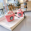 Starbucks 'Strawberry Frappuccino' Premium AirPods Case Shock Proof Cover