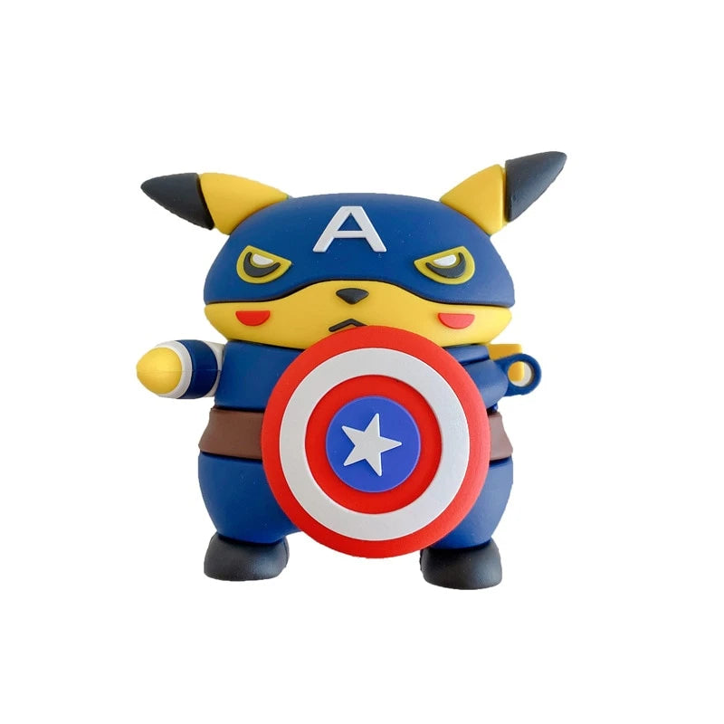 Pokemon 'Pikachu | Captain America' Premium AirPods Case Shock Proof Cover