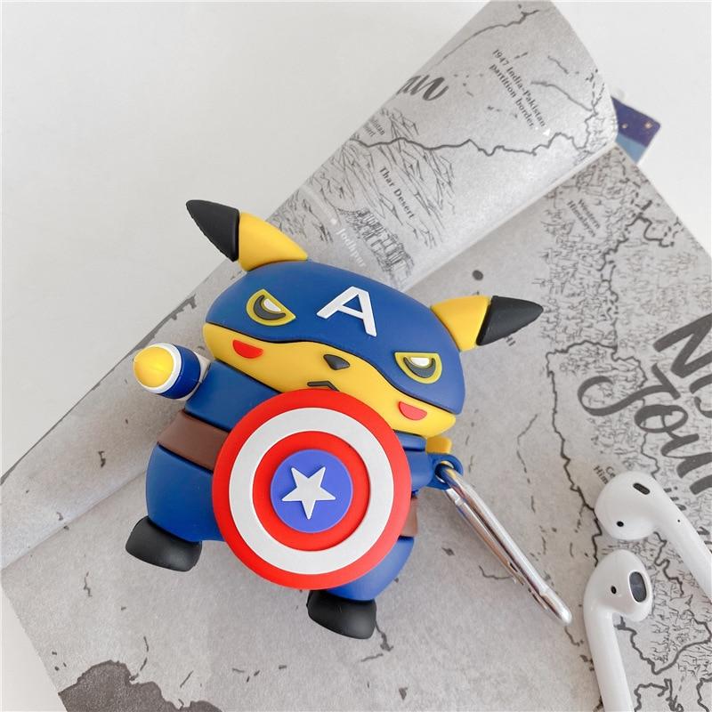 Pokemon 'Pikachu | Captain America' Premium AirPods Pro Case Shock Proof Cover