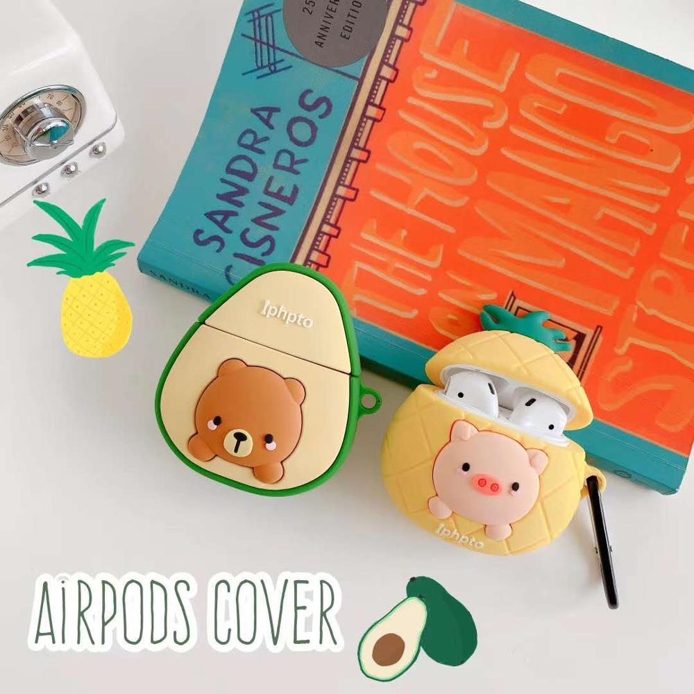 Bear in an Avocado Premium AirPods Case Shock Proof Cover