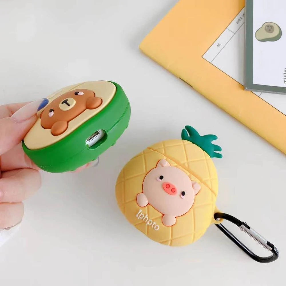 Pig in a Pineapple Premium AirPods Case Shock Proof Cover