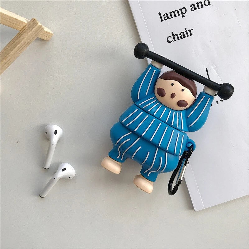 Cute Weightlifter Premium AirPods Case Shock Proof Cover