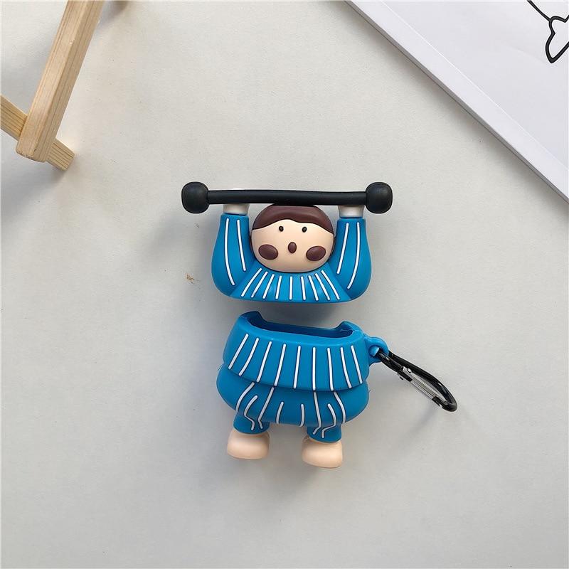 Cute Weightlifter Premium AirPods Case Shock Proof Cover