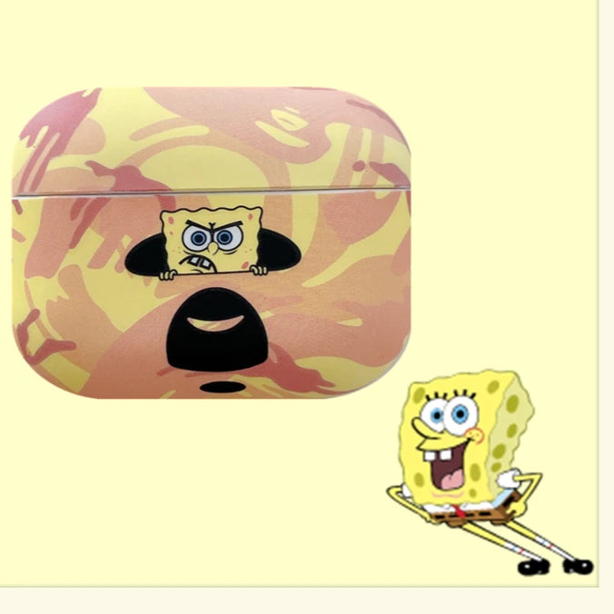 Spongebob 'Bathing Ape' AirPods Pro Case Shock Proof Cover