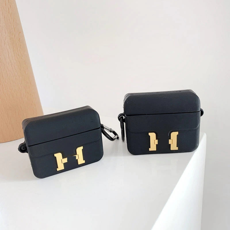 H Logo Handbag 'Her|mes' Premium AirPods Case Shock Proof Cover