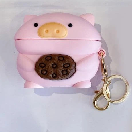 Pig Eating a Cookie Premium AirPods Pro Case Shock Proof Cover